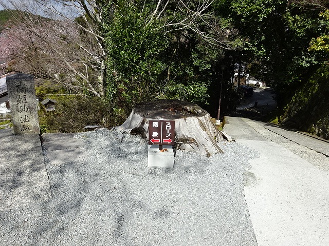 金峯山寺への階段とスロープ