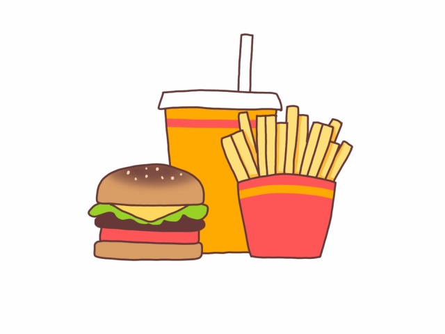 ハンバーガーセットのイラストイメージ